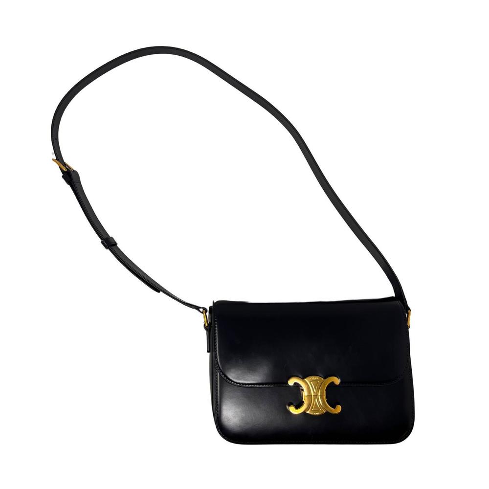 CELINE pre-loved classique triomphe bag in black - Picture 3 of 8